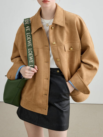 Urban Chic Oversize Süet Mevsimlik Kaban