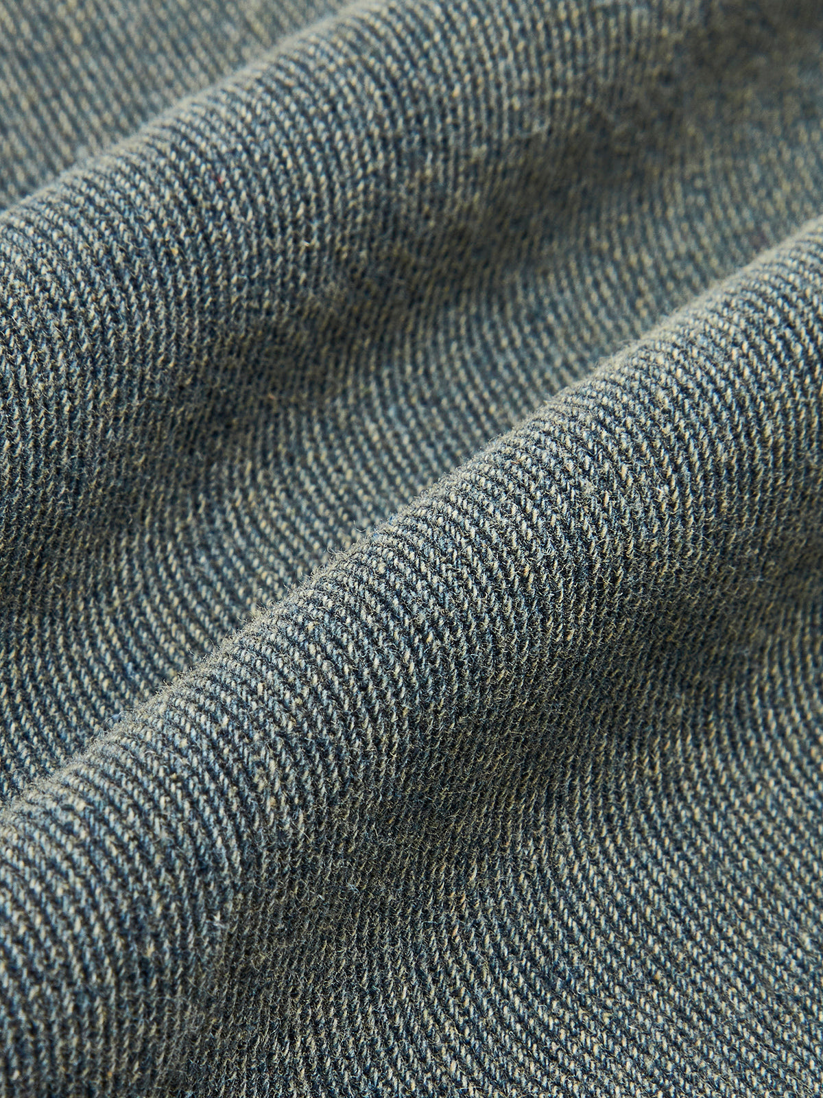 Vintage Kontrast Süslü Yaka Kot Ceket