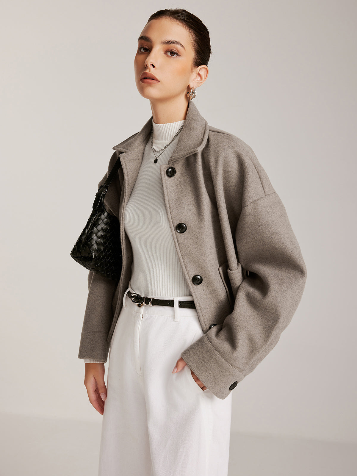 Göğüslü Vardiyalı Polo Kısa Kaban