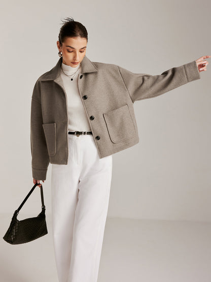 Göğüslü Vardiyalı Polo Kısa Kaban