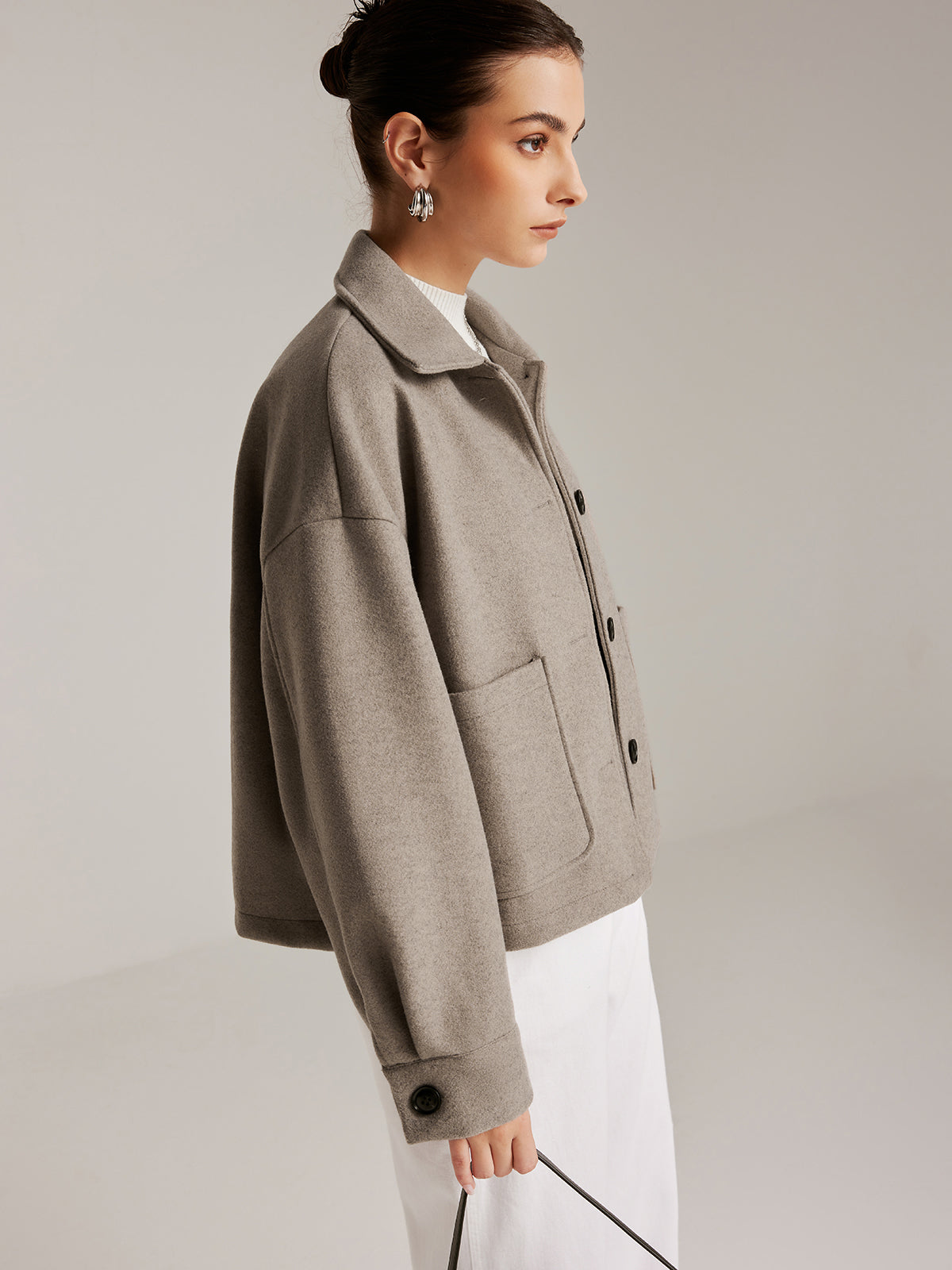 Göğüslü Vardiyalı Polo Kısa Kaban