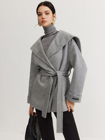 Yelken Yaka Kemerli Palto