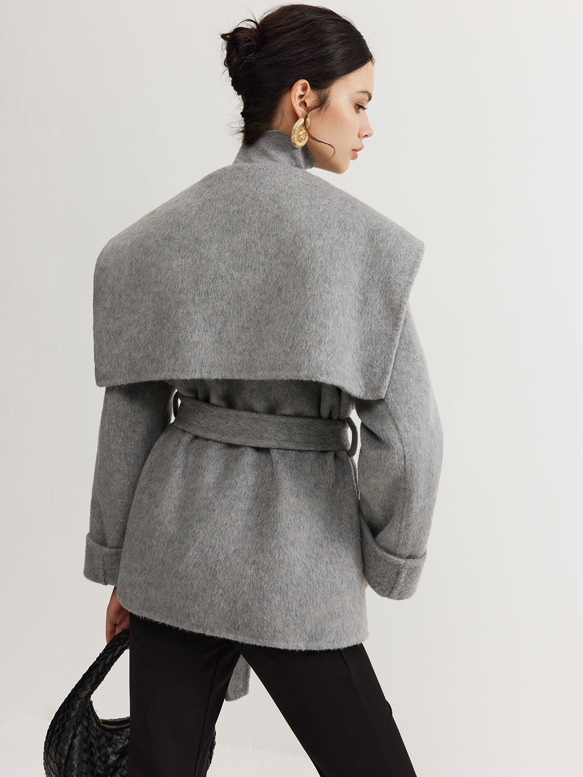 Yelken Yaka Kemerli Palto