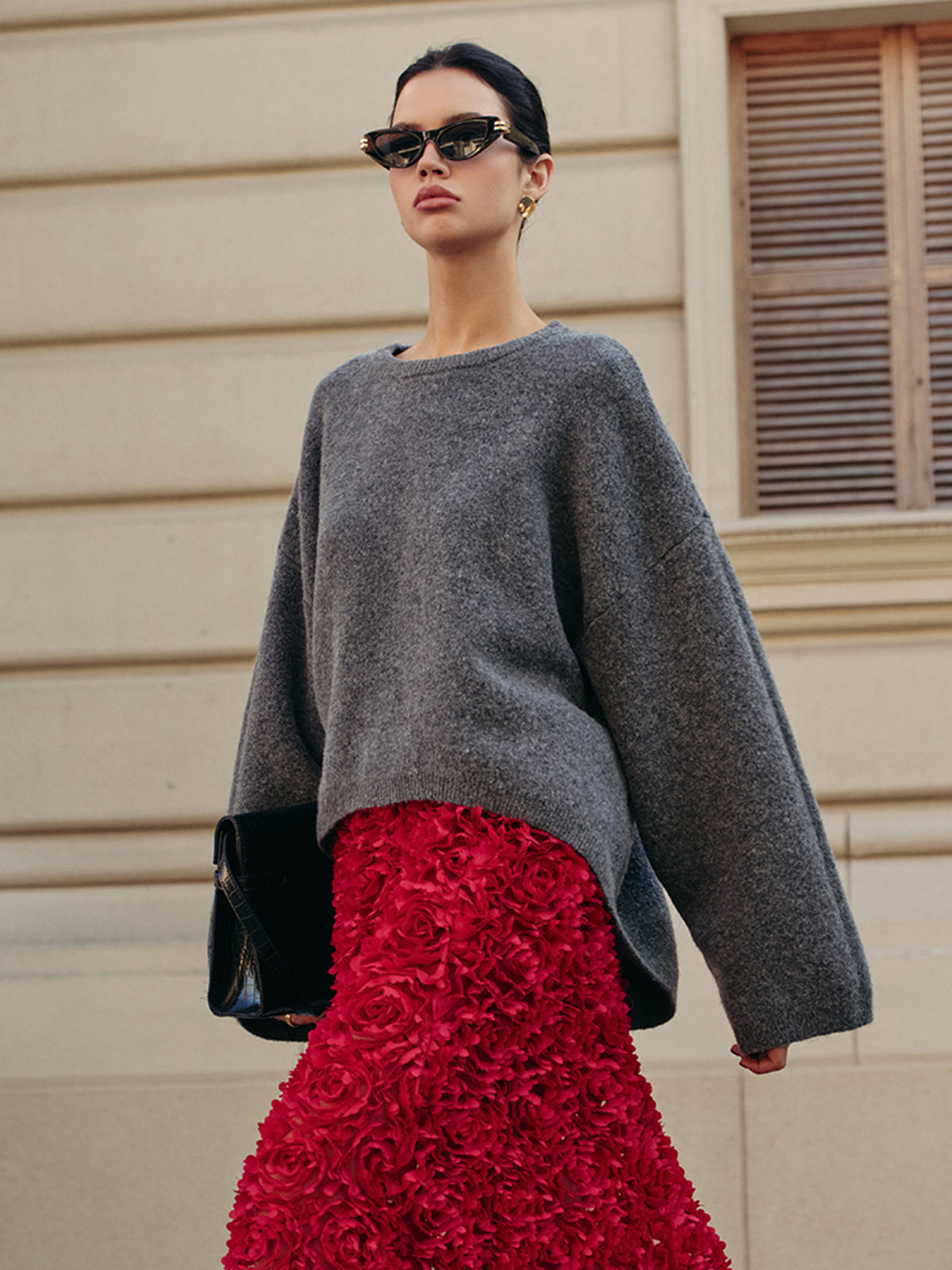 Sweter z mieszanki wełny