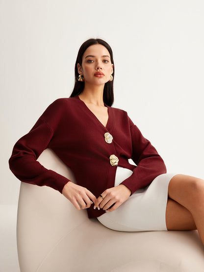 Metal Düğmeli Bölünmüş Ceket