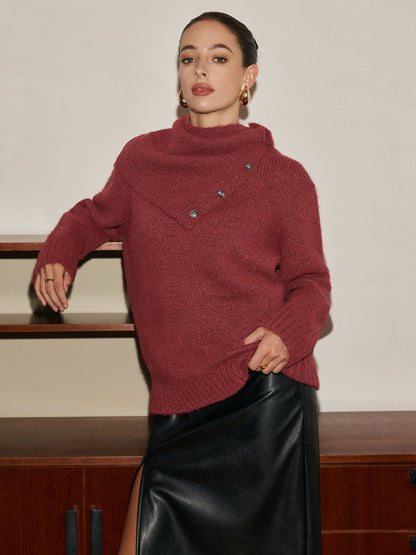 Regulowany szalik z mieszanki wełny