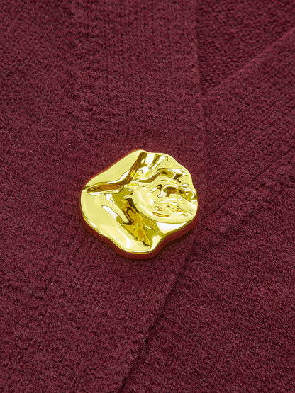 Krótki kardigan Sylvie Chic z metalowymi guzikami