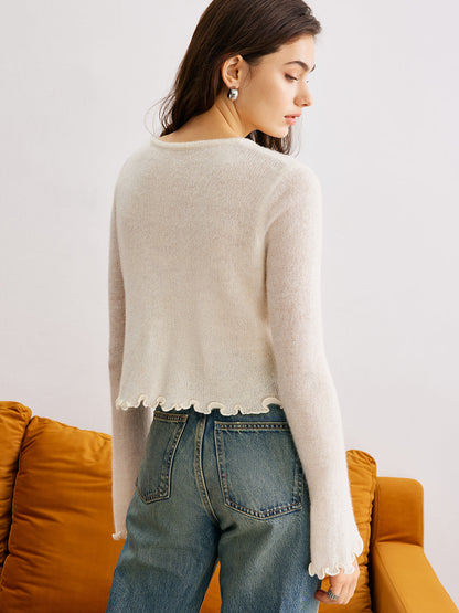 Clementine Yün Karışımlı Çiçekli Hırka Ceket