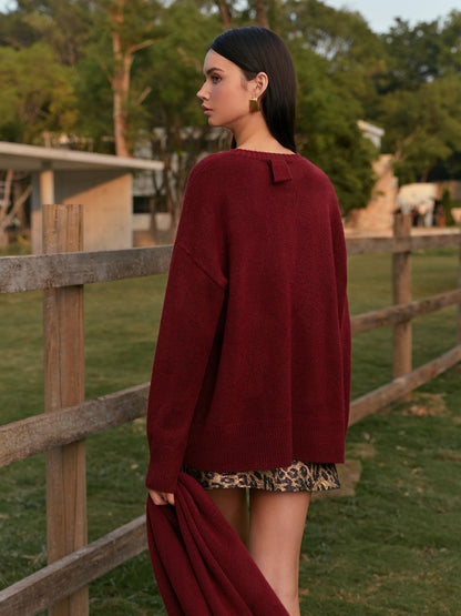 Prosty sweter typu shift i pasujący szalik