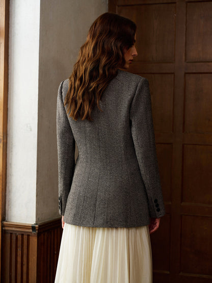 Marynarka w groszki z mieszanki wełny