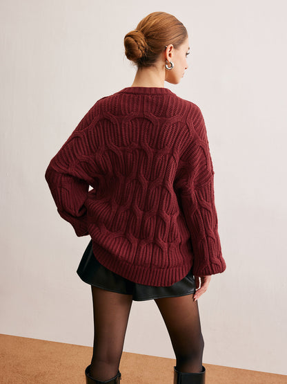 Prosty sweter drapowany