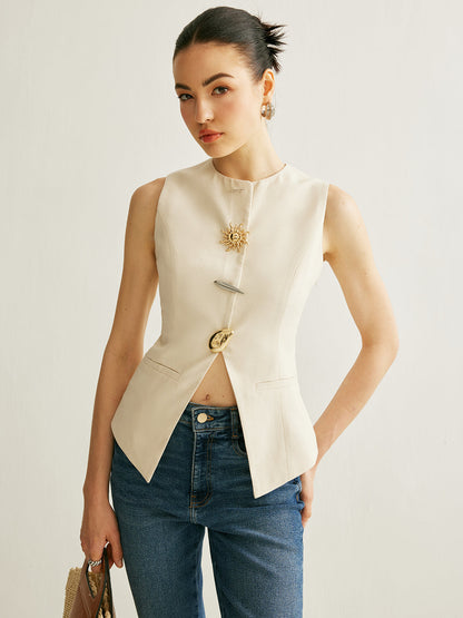 Freya Metal Detail Ripped Top
