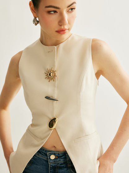 Freya Metal Detail Ripped Top