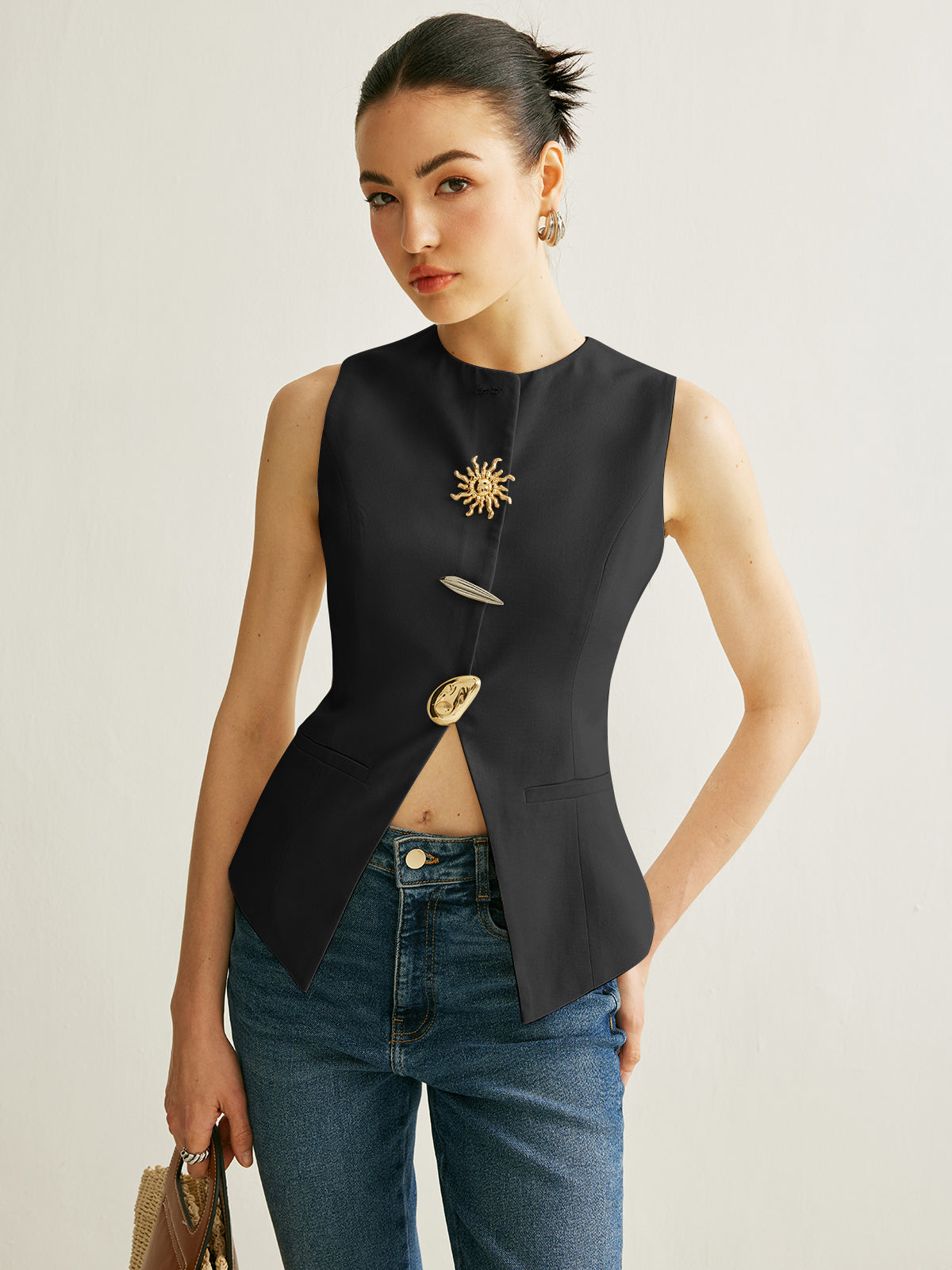 Freya Metal Detail Ripped Top