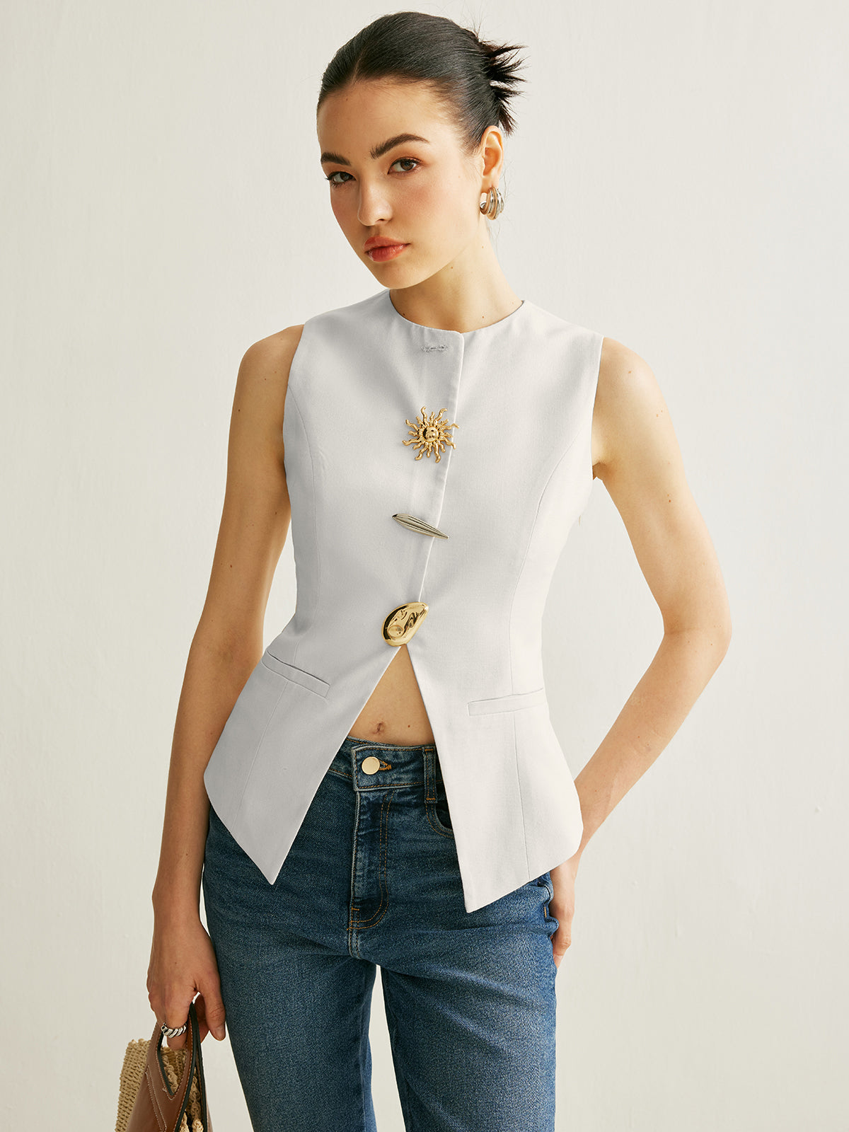 Freya Metal Detail Ripped Top