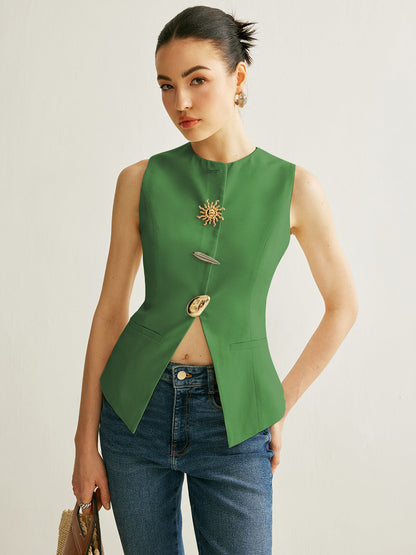 Freya Metal Detail Ripped Top