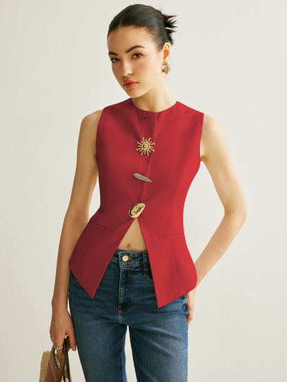Freya Metal Detail Ripped Top