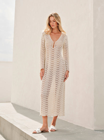 Metal Kesikli Bağcıklı Pareo