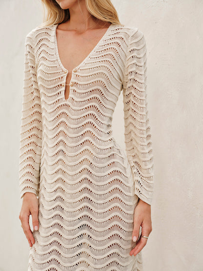 Metal Kesikli Bağcıklı Pareo