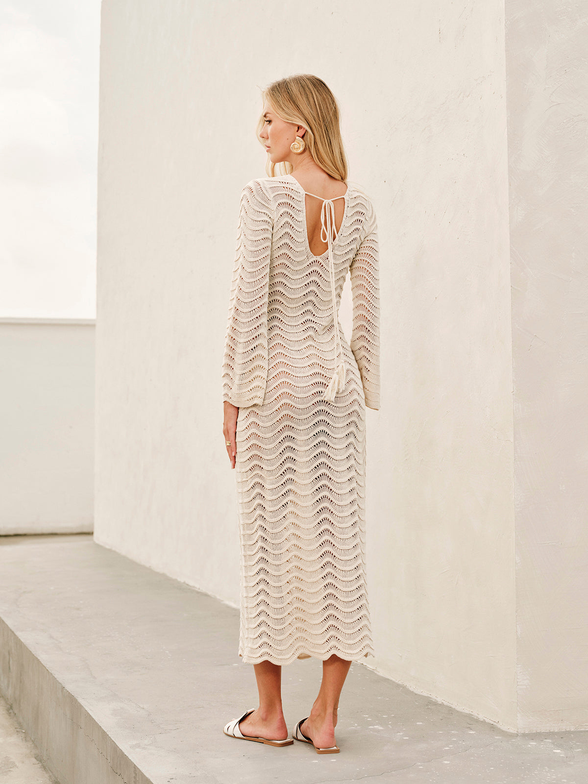 Metal Kesikli Bağcıklı Pareo