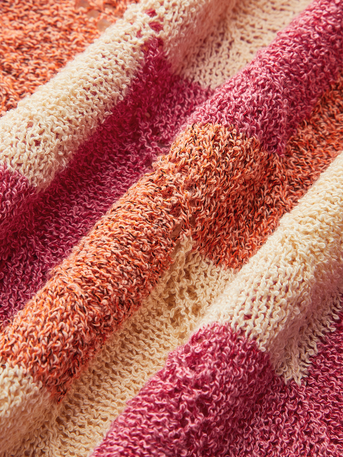 Renk Bloklu Halter Düğümlü Bölünmüş Örgü Pareo Elbise