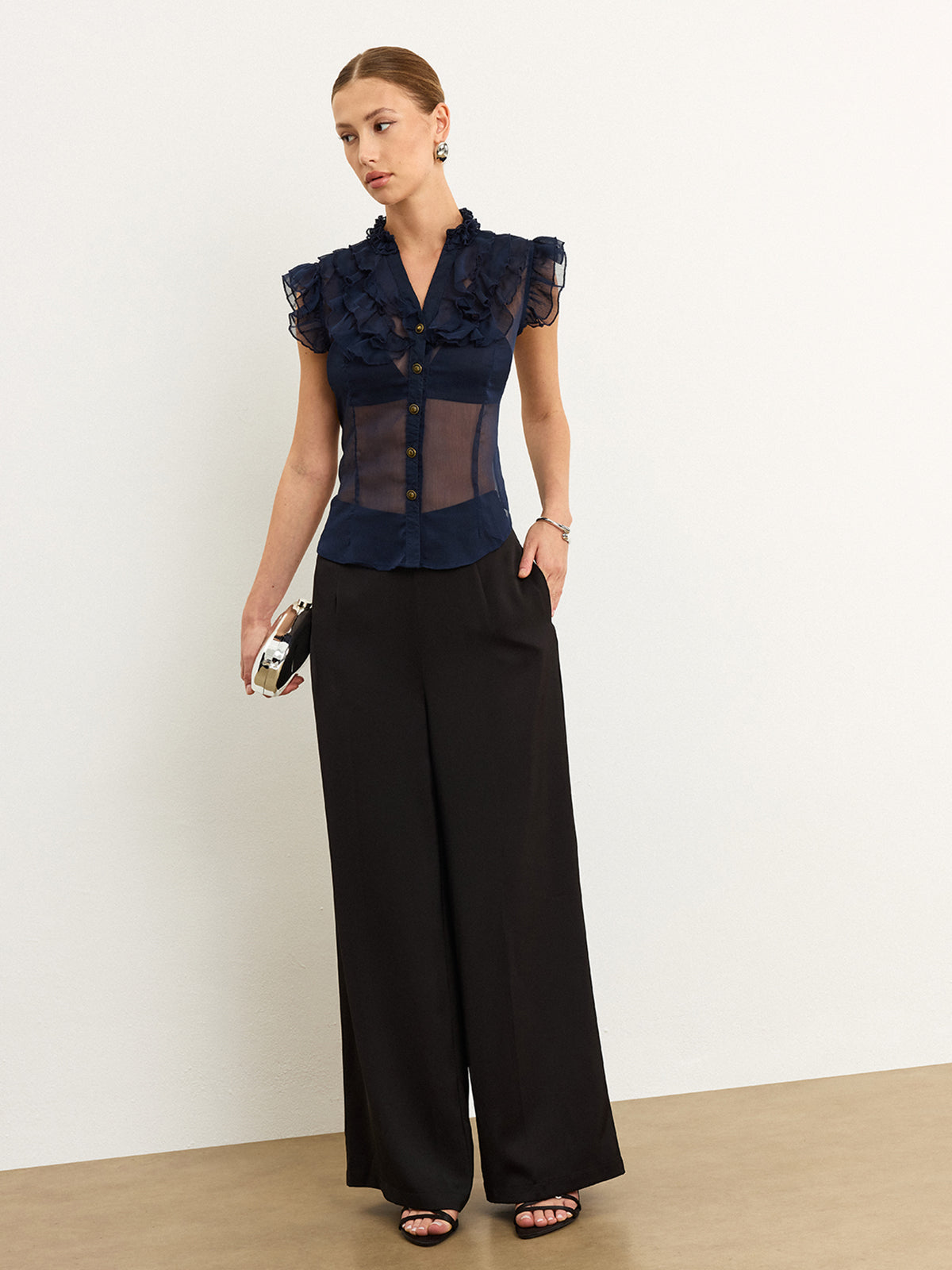 Bluzka Kaelen z falbankami