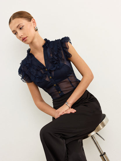 Bluzka Kaelen z falbankami