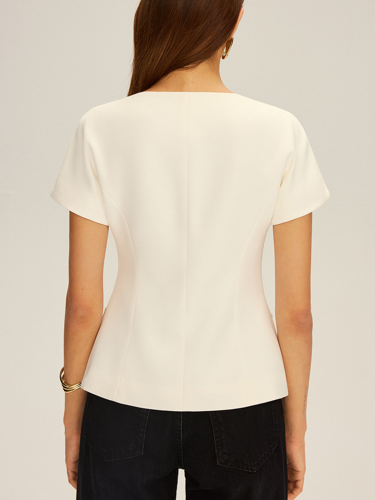 Çift Sıralı Kısa Kollu Blazer