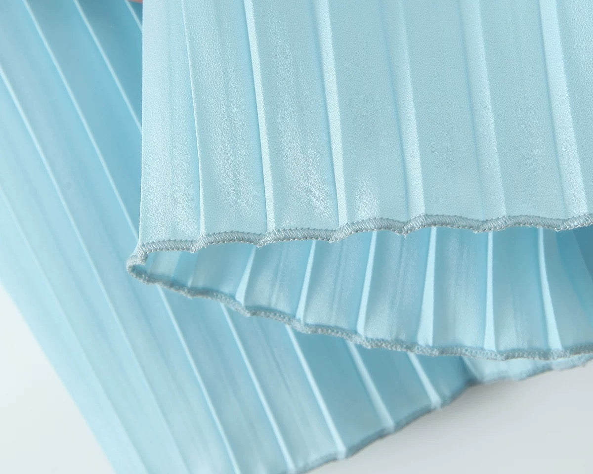 Sukienka maxi Celeste z plisowanym gorsetem