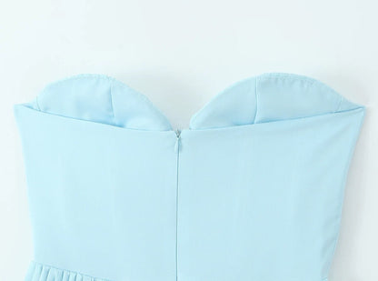 Sukienka maxi Celeste z plisowanym gorsetem