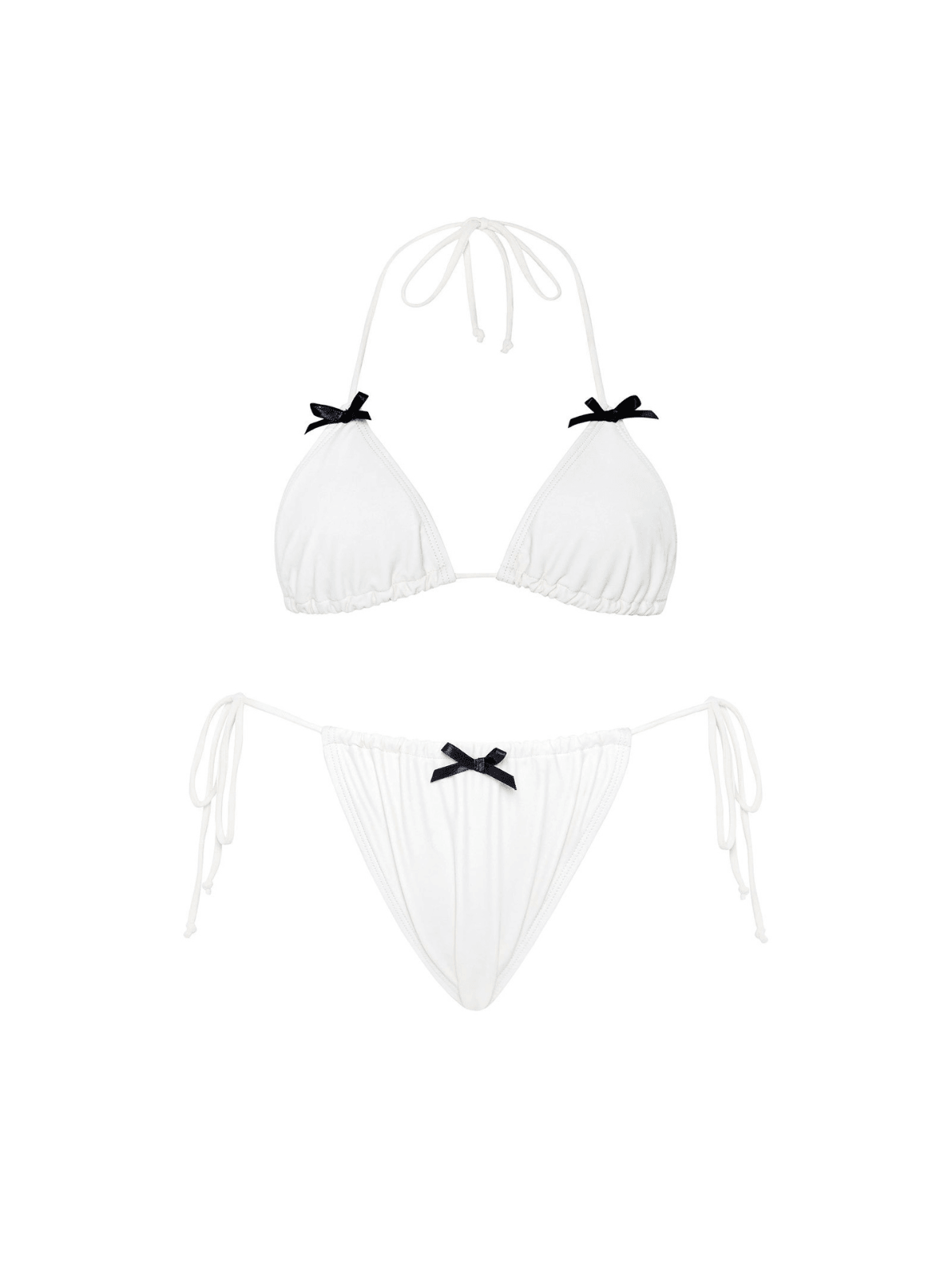 Brako Fiyonklu Bikini İkili Beyaz Set