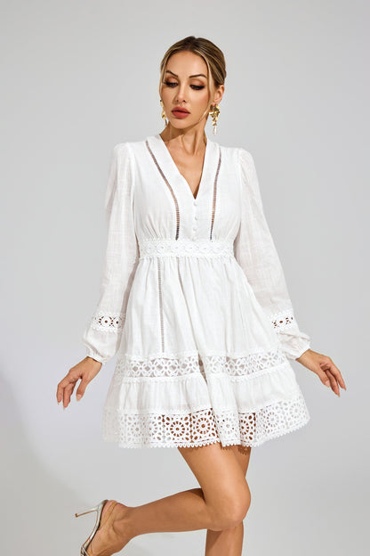 Genevieve Dantel Detaylı Mini Elbise