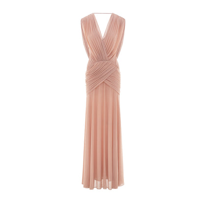 Fleur Maxi Elbise-Pastel Şeftali