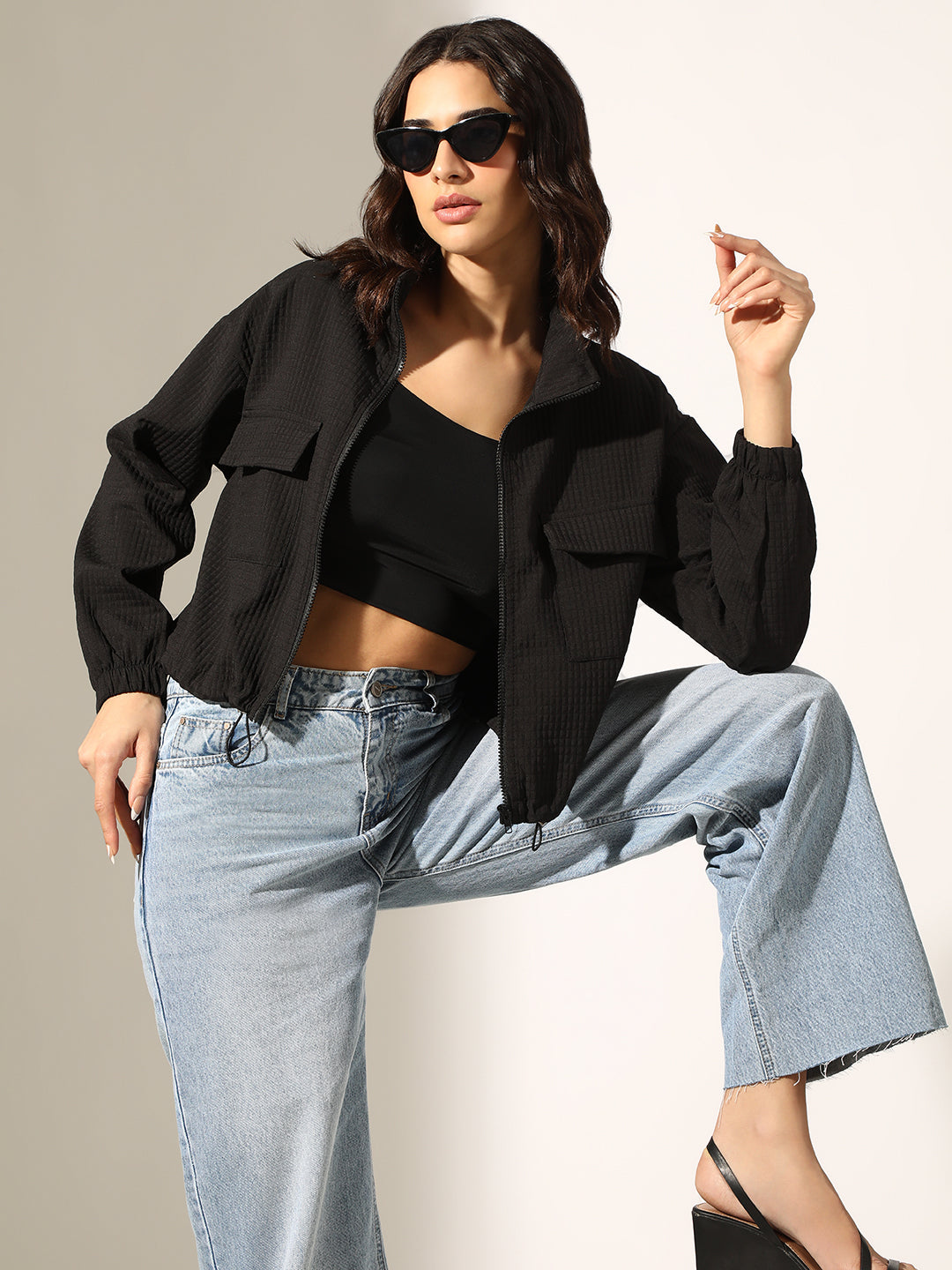 Ursula Ön Fermuarlı Bomber Ceket