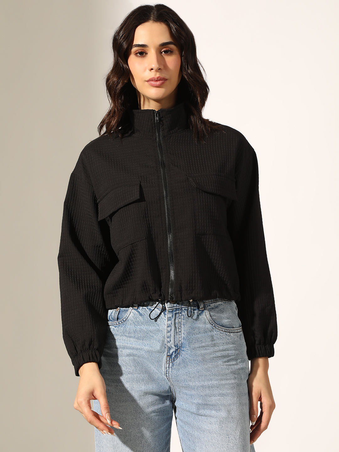 Ursula Ön Fermuarlı Bomber Ceket