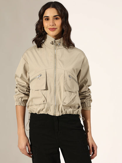 Kullanışlı Cepli Bomber Ceket