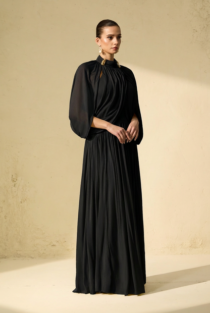 Pomelo Maxi Elbise-Siyah