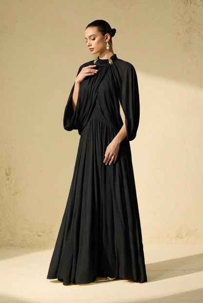 Pomelo Maxi Elbise-Siyah