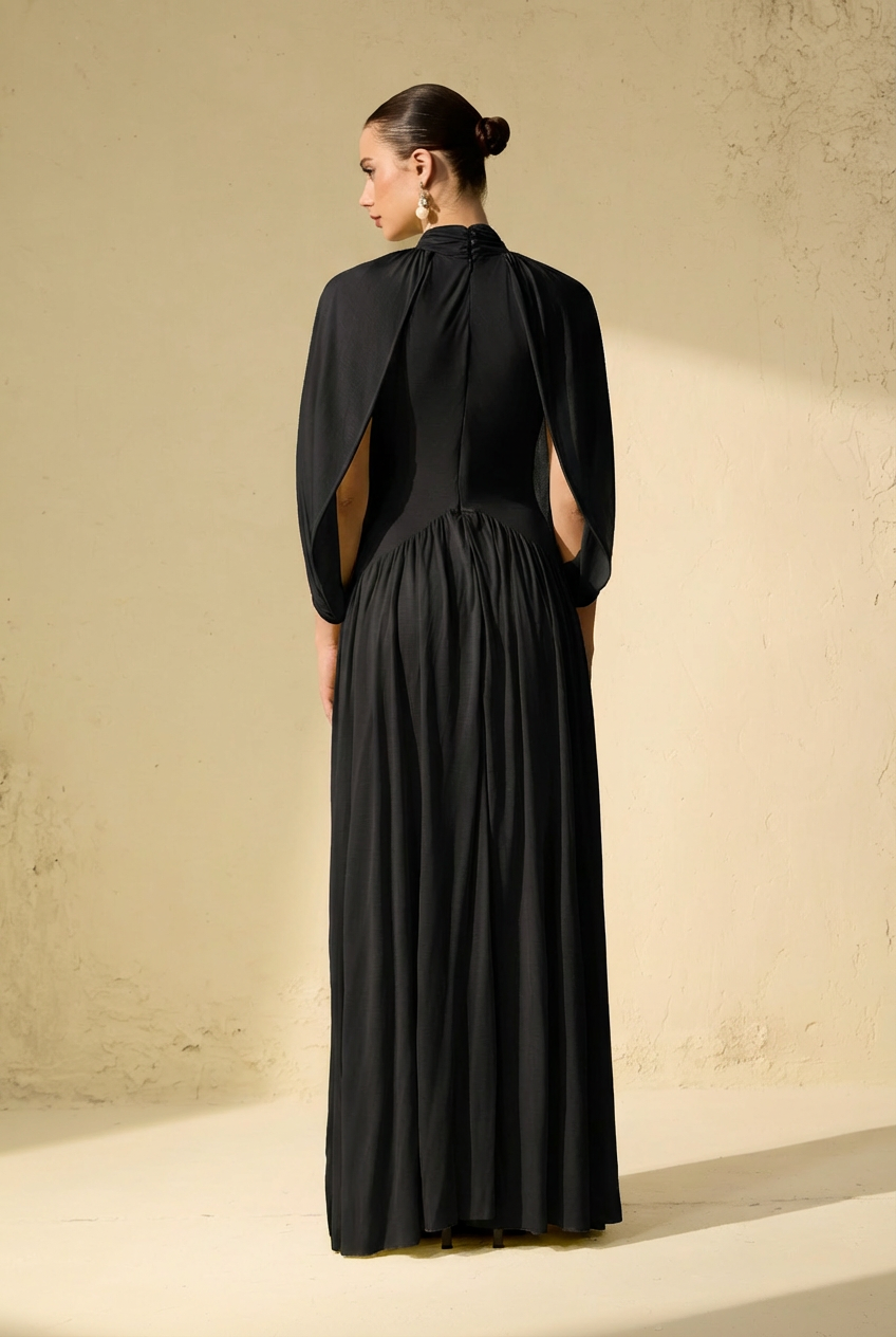 Pomelo Maxi Elbise-Siyah