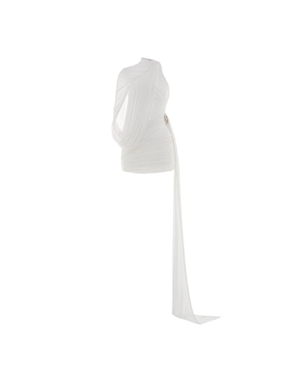 Calliope Mini Elbise-Beyaz