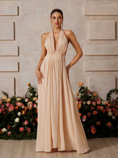 Soleil Halter Maxi Elbise