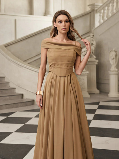 Laurette Drapeli Maxi Elbise