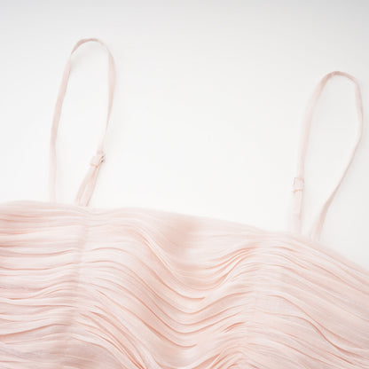 Bernice Pembe Parlak Pelerinli Mini Elbise