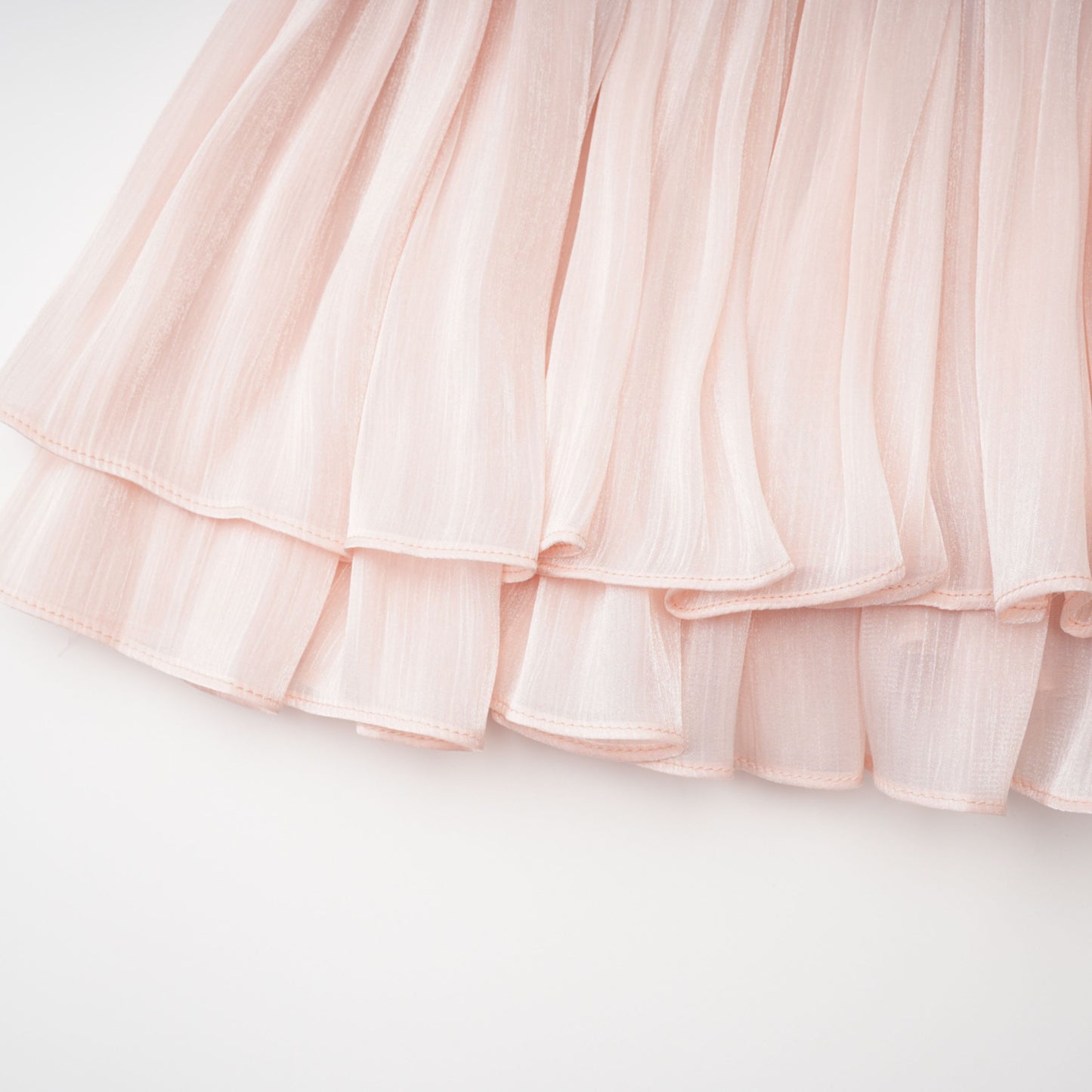 Bernice Pembe Parlak Pelerinli Mini Elbise