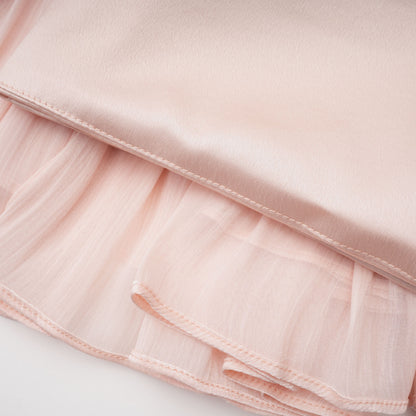Bernice Pembe Parlak Pelerinli Mini Elbise