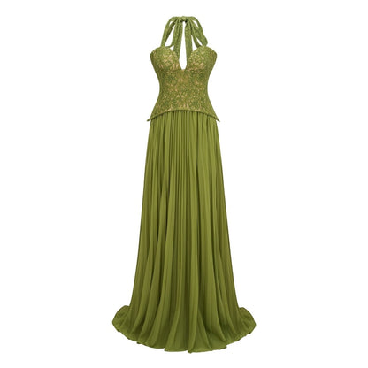 Emerald Korse Maxi Elbise