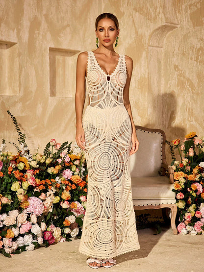 Koronkowe haftowane iluzyjne pareo Noa