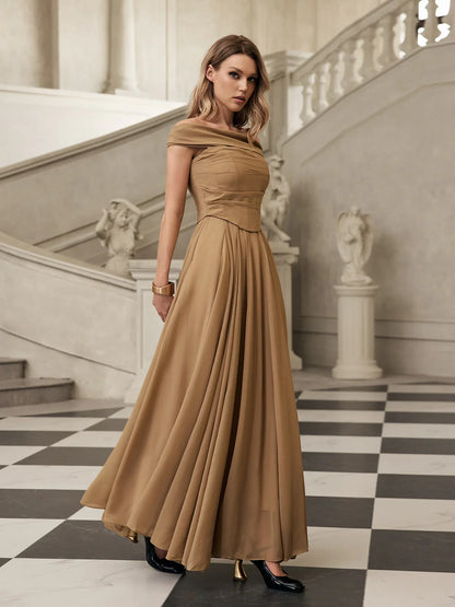 Laurette Drapeli Maxi Elbise