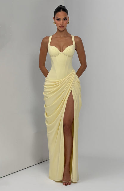 Elara Maxi Elbise - Limon