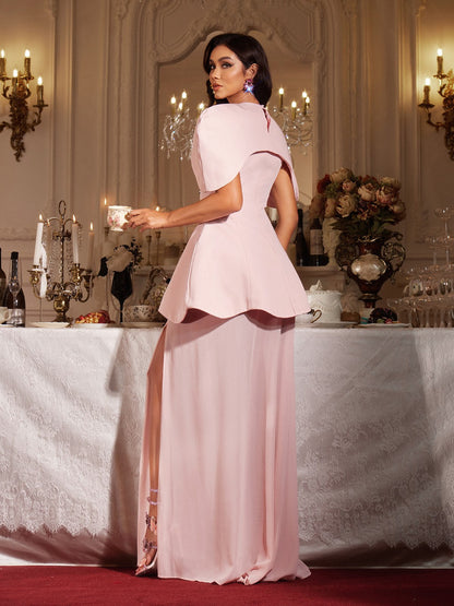 Komplet Fina z kapturem i długą sukienką